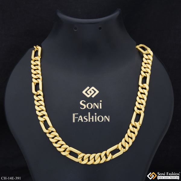 Amazing Design Gold Plated Pokal Chain for Men - Style E391