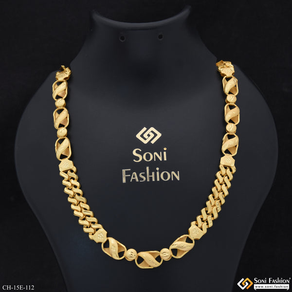 Fashionable Design Gold Plated Kohli Pokal Chain for Men - Style E112
