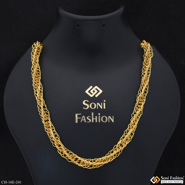 Awesome Design Gold Plated Rassa Chain for Men - Style E241