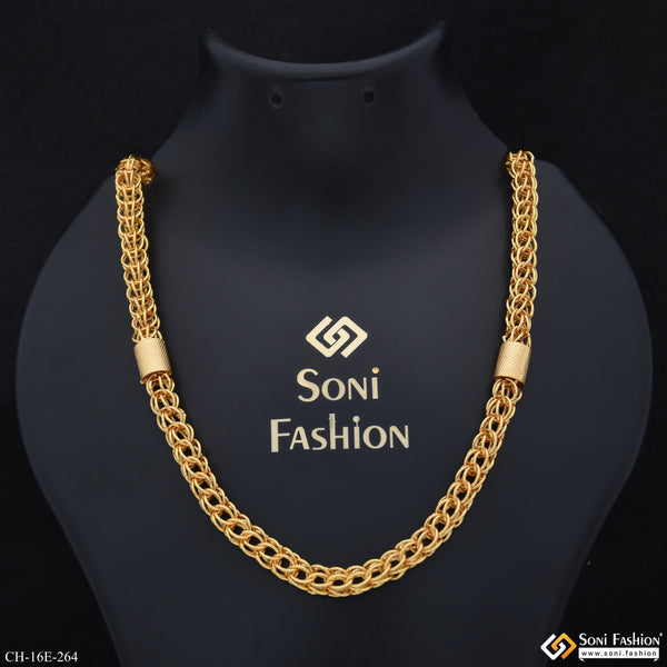 Popular Design Gold Plated Rajwadi Chain for Men - Style E264