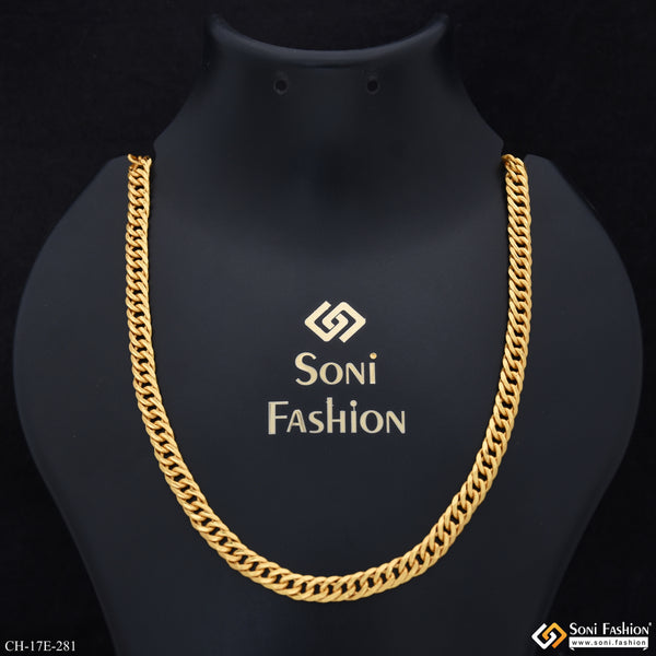 Fabulous Design Gold Plated Link Chain for Men - Style E281