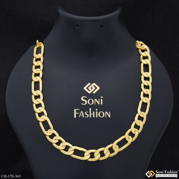 Delicate Design Gold Plated Sachin Chain for Men - Style E363
