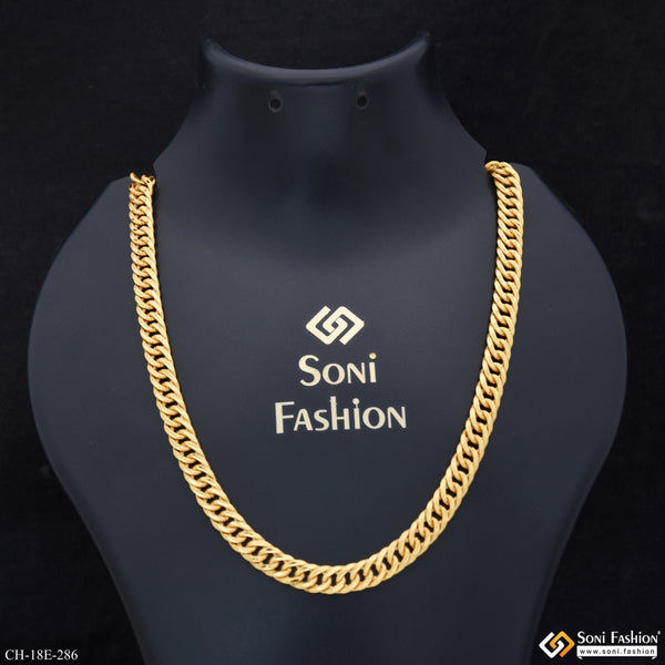 Artisanal Design Gold Plated Link Chain for Men - Style E286
