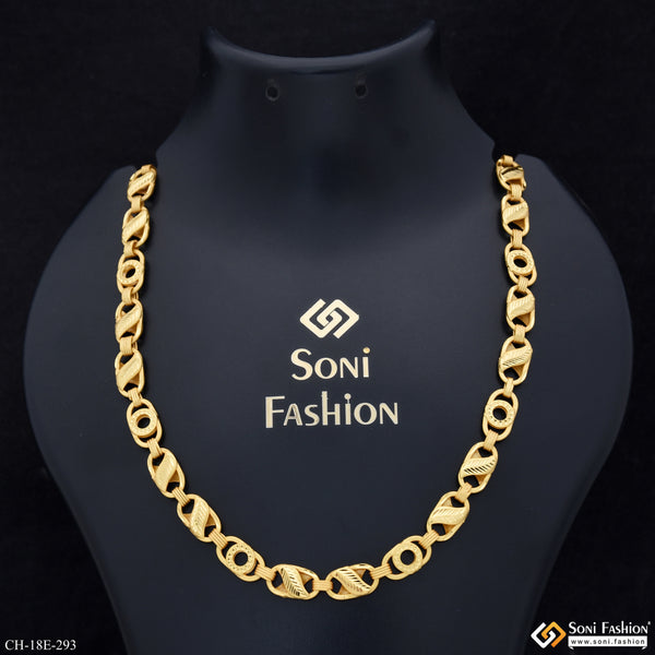 Delicate Design Gold Plated Kohli Chain for Men - Style E293
