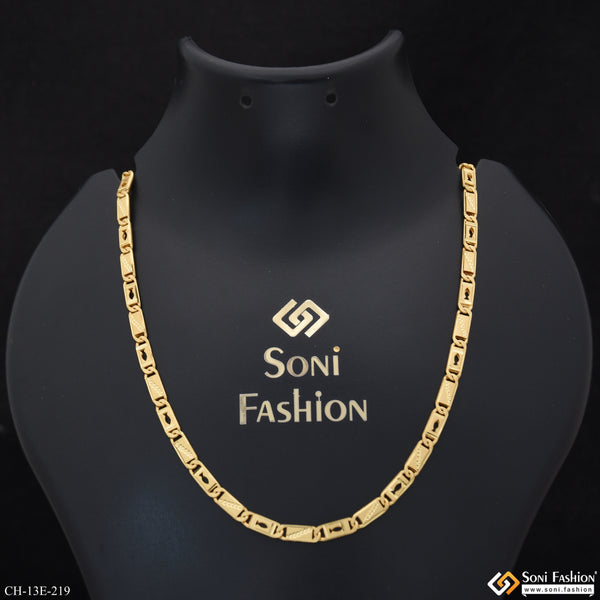 Latest Design Gold Plated Nawabi Chain for Men - Style E219