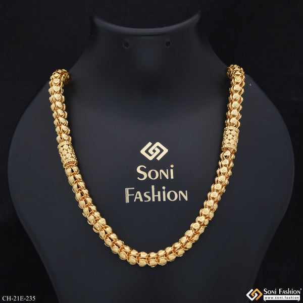 Amazing Design Gold Plated Rajwadi Chain for Men - Style E235