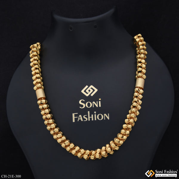 Best Quality Gold Plated Rajwadi Chain for Men - Style E300