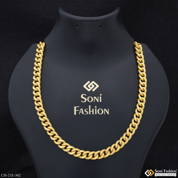Sophisticated Design Gold Plated Link Chain for Men - Style E362