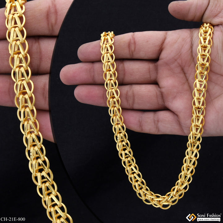 V Shape Chain for Men - Gold Plated | Soni Fashion