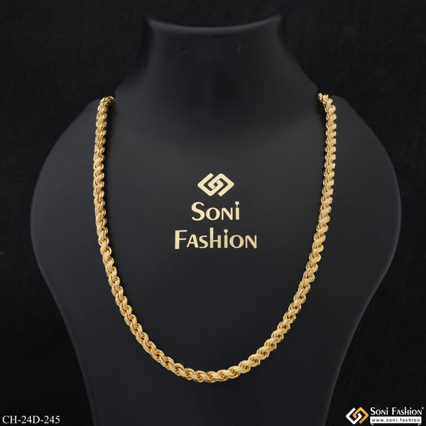 Classic Design 18k Gold Plated Chain for Men - Style D245