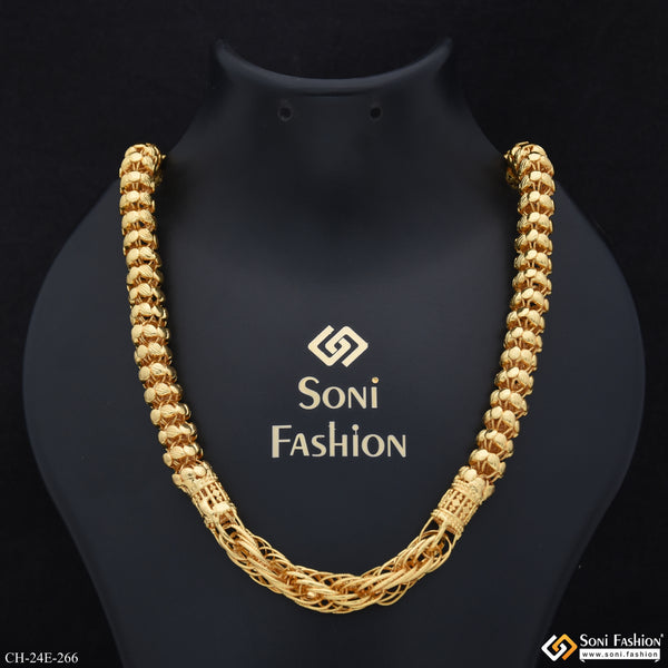 Amazing Design Gold Plated Rajwadi Chain for Men - Style E266