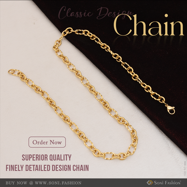 Classic Design Superior Quality Finely Detailed Design Chain for Men - Style C296