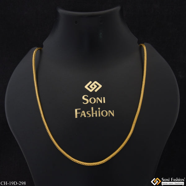 Elegant Design 18k Gold Plated Chain for Men - Style D298
