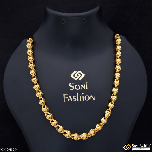 Fabulous Design Gold Plated Rajwadi Chain for Men - Style E294
