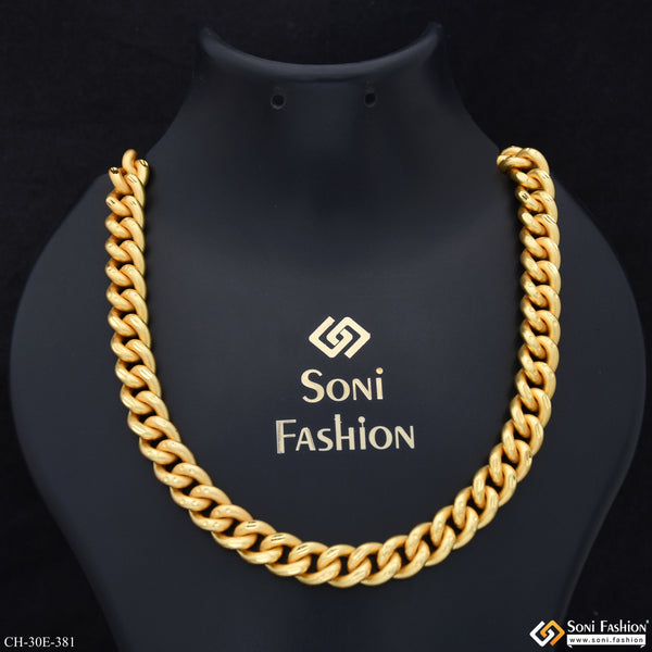 Amazing Design Gold Plated Link Chain for Men - Style E381