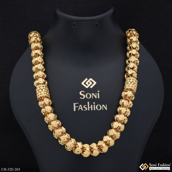 Fashionable Design Gold Plated Rajwadi Chain for Men - Style E265
