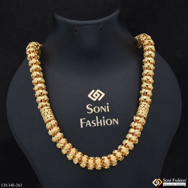 Excellent Design Gold Plated Rajwadi Chain for Men - Style E263