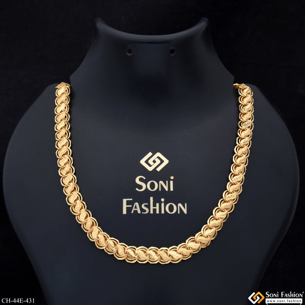 1 Gram Gold Plated Kohli Chain for Men - Style E431