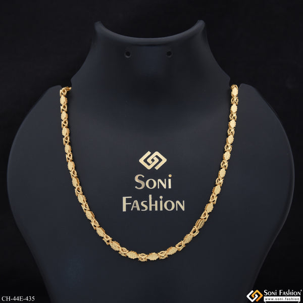 1 Gram Gold Plated 2 In 1 Chain for Men - Style E435