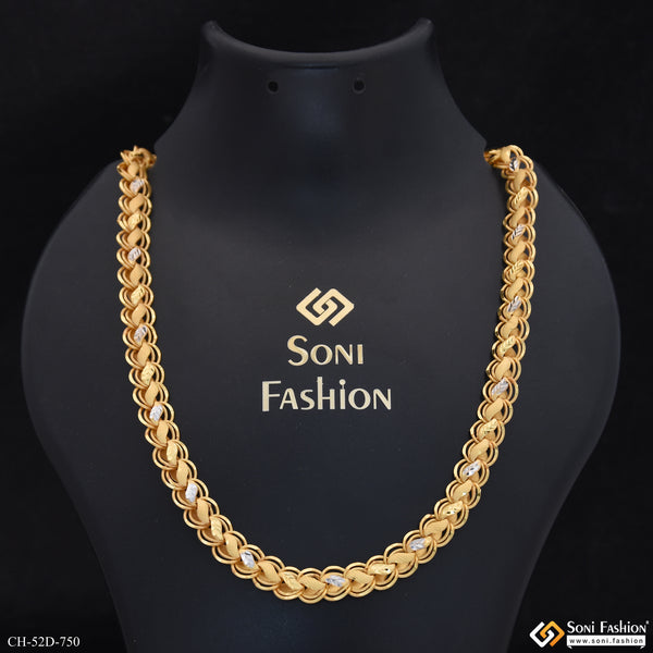 1 Gram Gold Plated Glamorous Design Kohli Chain for Men - Style D750