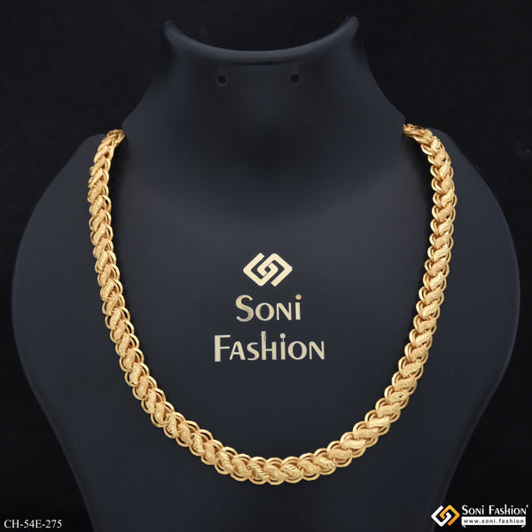 1 Gram Gold Plated Amazing Design Kohli Chain for Men - Style E275