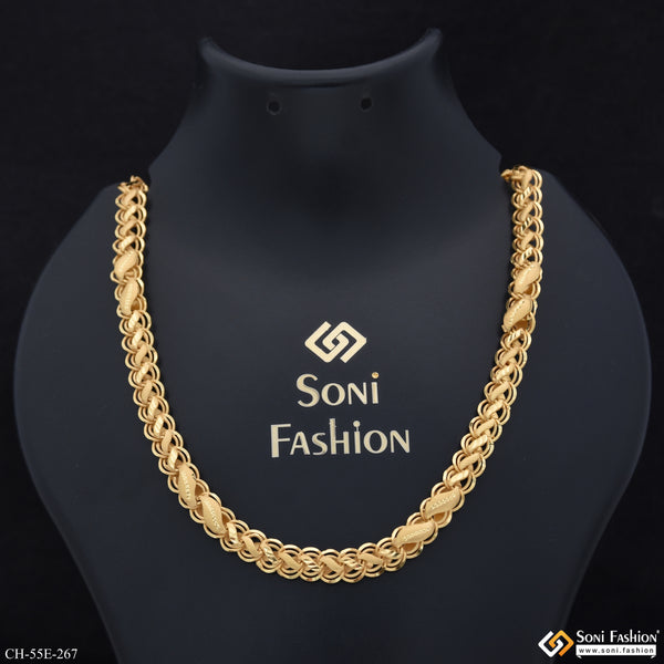 1 Gram Gold Plated Kohli Chain for Men - Style E267