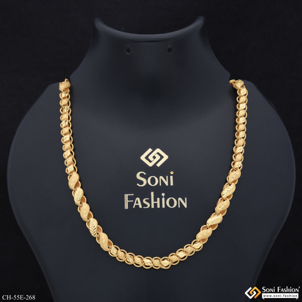 1 Gram Gold Plated Kohli Chain for Men - Style E268