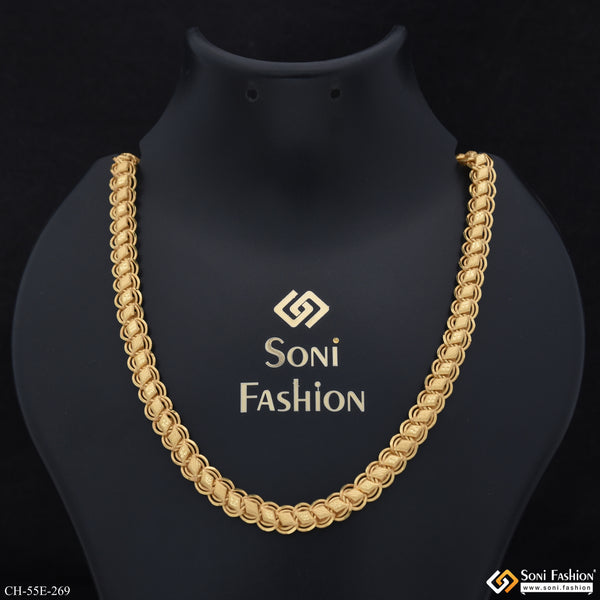 1 Gram Gold Plated Kohli Chain for Men - Style E269