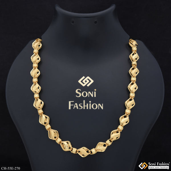 1 Gram Gold Plated Fabulous Design Kohli Chain for Men - Style E270