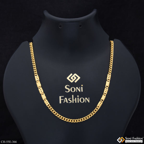 1 Gram Gold Plated Latest Design Link Nawabi Chain for Men - Style E366