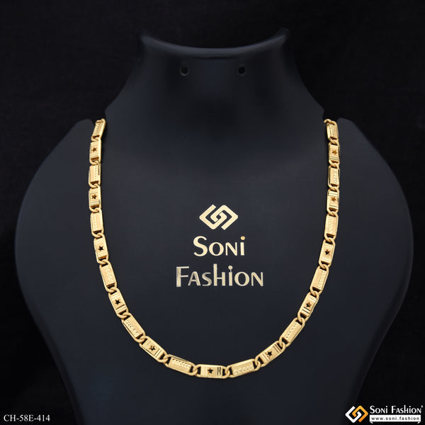 1 Gram Gold Plated Latest Design Nawabi Chain for Men - Style E414