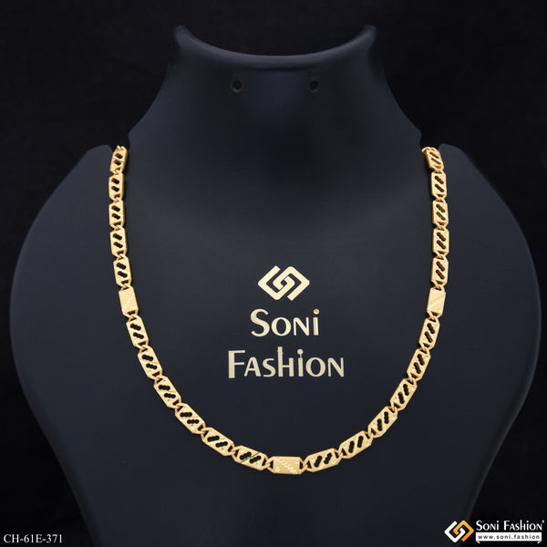 1 Gram Gold Plated Popular Design Nawabi Chain for Men - Style E371