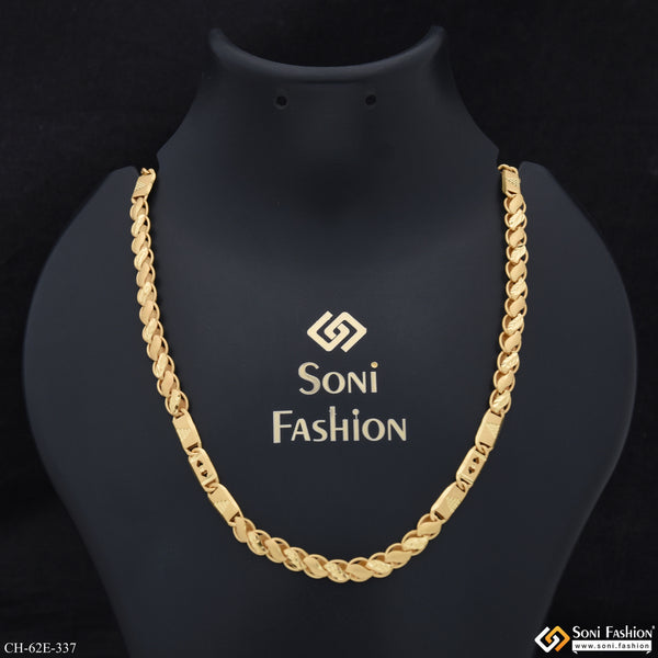 1 Gram Gold Plated Fabulous Design Kohli Nawabi Chain for Men - Style E337
