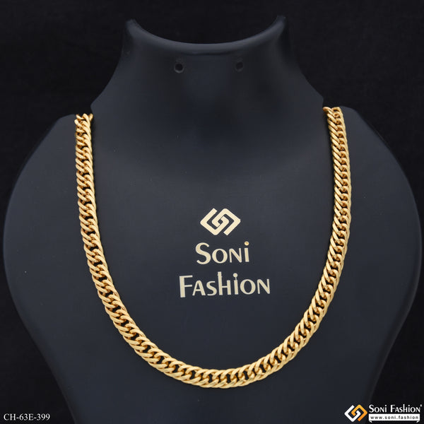 1 Gram Gold Plated Best Quality Link Chain for Men - Style E399