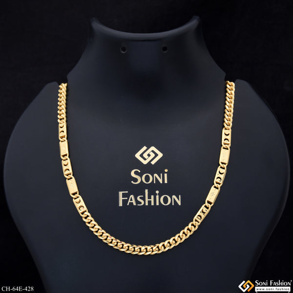 1 Gram Gold Plated Link Nawabi Chain for Men - Style E428