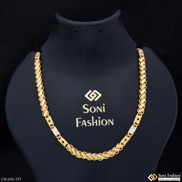 1 Gram Gold Plated Kohli Nawabi Chain for Men - Style E325