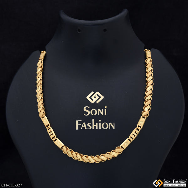 1 Gram Gold Plated Kohli Nawabi Chain for Men - Style E327