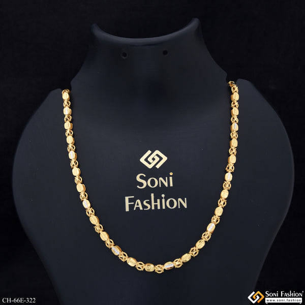 1 Gram Gold Plated Fashionable Design Chain for Men - Style E322