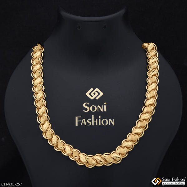 1 Gram Gold Plated Best Quality Kohli Chain for Men - Style E257