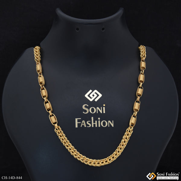 Extraordinary Design Gold Plated Rajwadi Chain for Men - Style D844