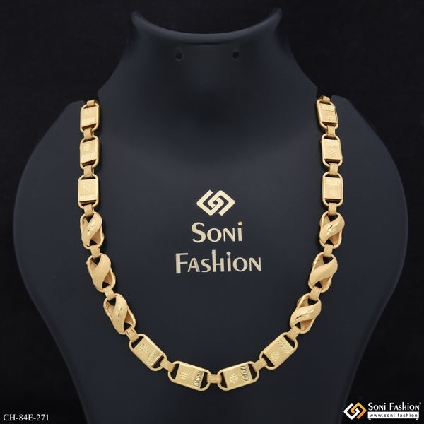 1 Gram Gold Plated Best Quality Kohli Nawabi Chain for Men - Style E271