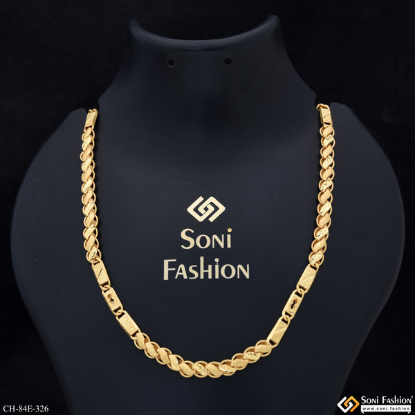 1 Gram Gold Plated Kohli Nawabi Chain for Men - Style E326