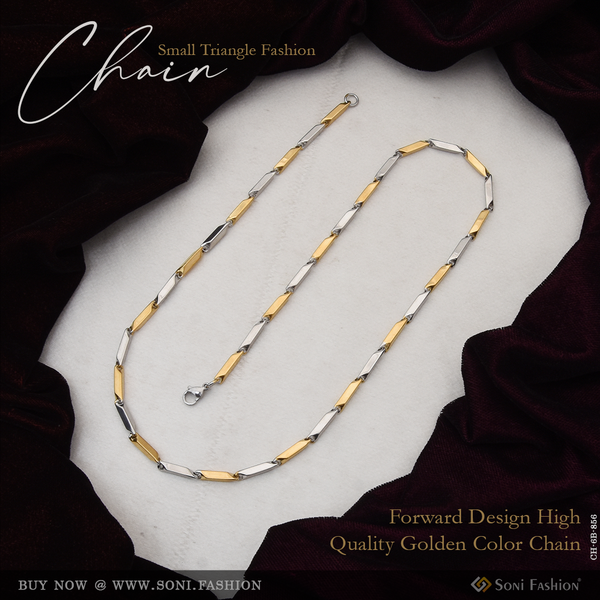 Small Triangle Fashion-Forward Design High-Quality Golden Color Chain - Style B856