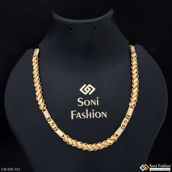 1 Gram Gold Plated Kohli Nawabi Chain for Men - Style E323