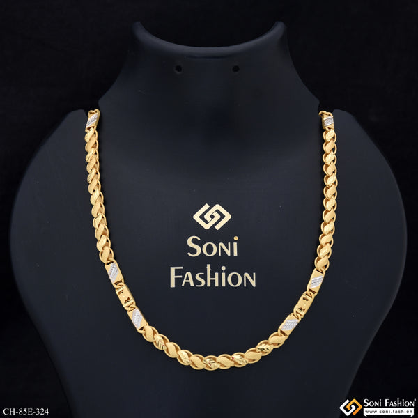 1 Gram Gold Plated Kohli Nawabi Chain for Men - Style E324