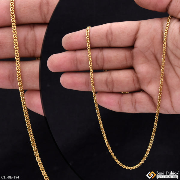 Glamorous Design Gold Plated Link Chain for Men - Style E184