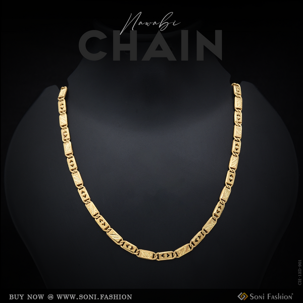 Sophisticated Design Gold Plated Nawabi Chain for Men - Style D901