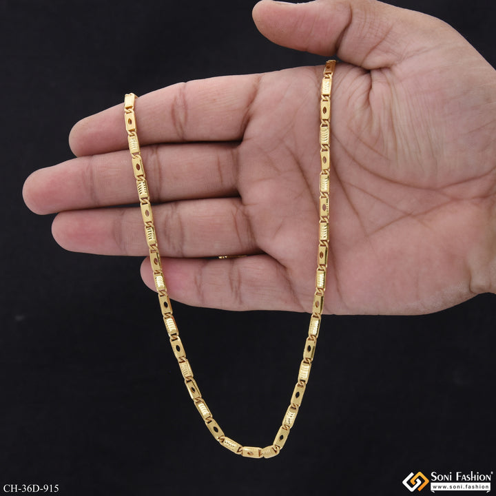 Navabi Chain 1 Gram Gold Plated Artisanal Design Nawabi Chain for Men - Style D915 ...