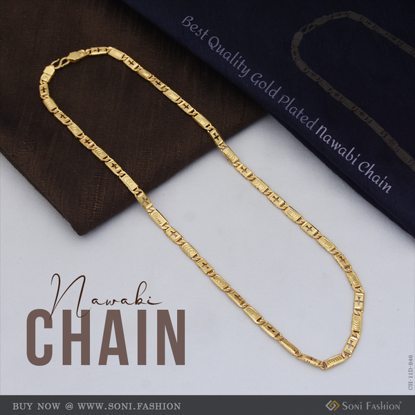 Best Quality Gold Plated Nawabi Chain for Men - Style D946
