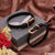 Eye-catching Design Belt Black & Golden Color Couple Kada - Style A006